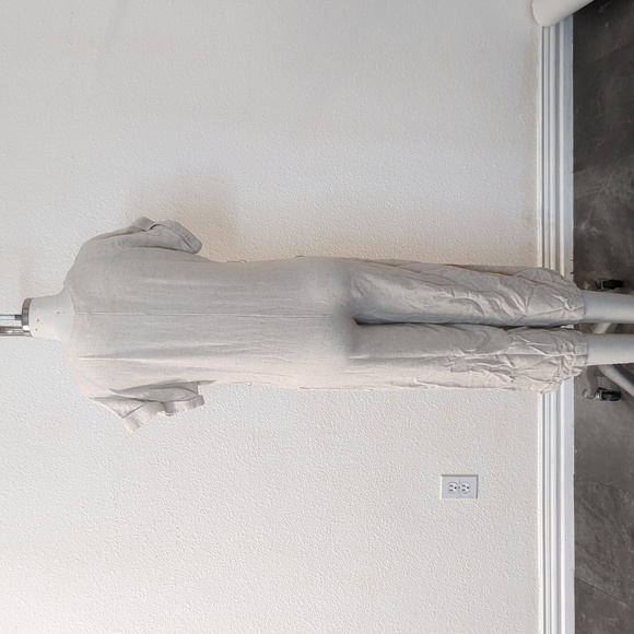 H&M Button From Wide Leg Cropped Linen Blend Jumpsuit Cream XXS hipster summer - Picture 2 of 6